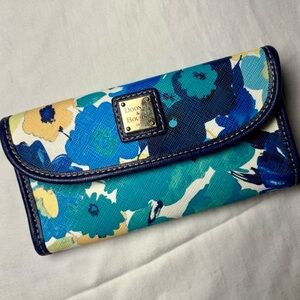Dooney & Bourke Blue Floral Wallet